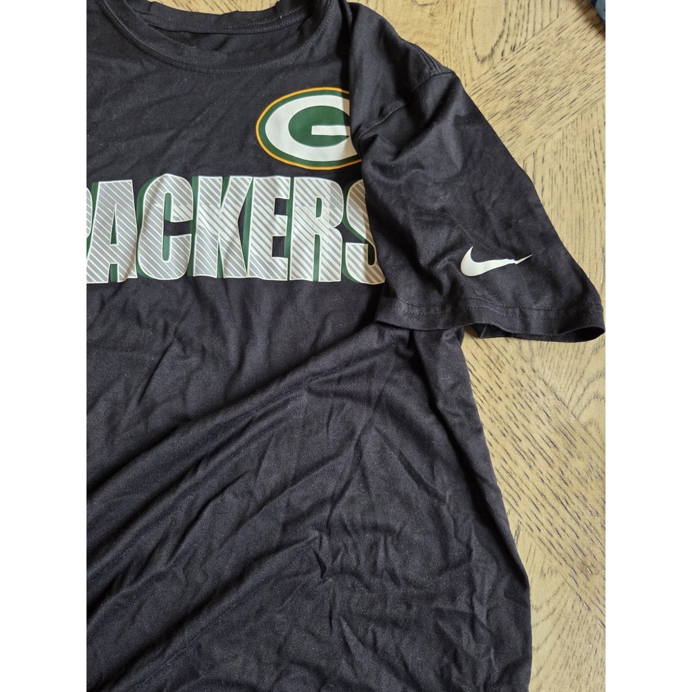 Nike Green Bay Packers NFL Dri-Fit The Nike Tee Shirt Size L Football NFL Black - Picture 3 of 8